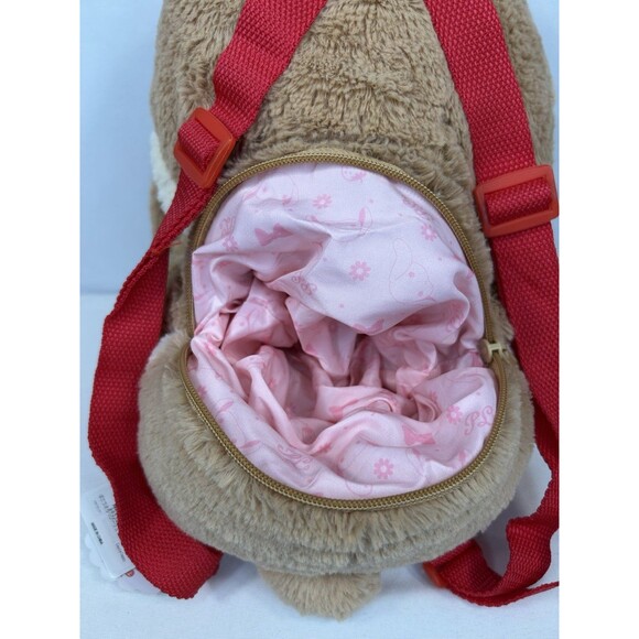 Amuse Pote USA Loppy Bunny Big Rabbit Brown Plush Backpack - Picture 8 of 12